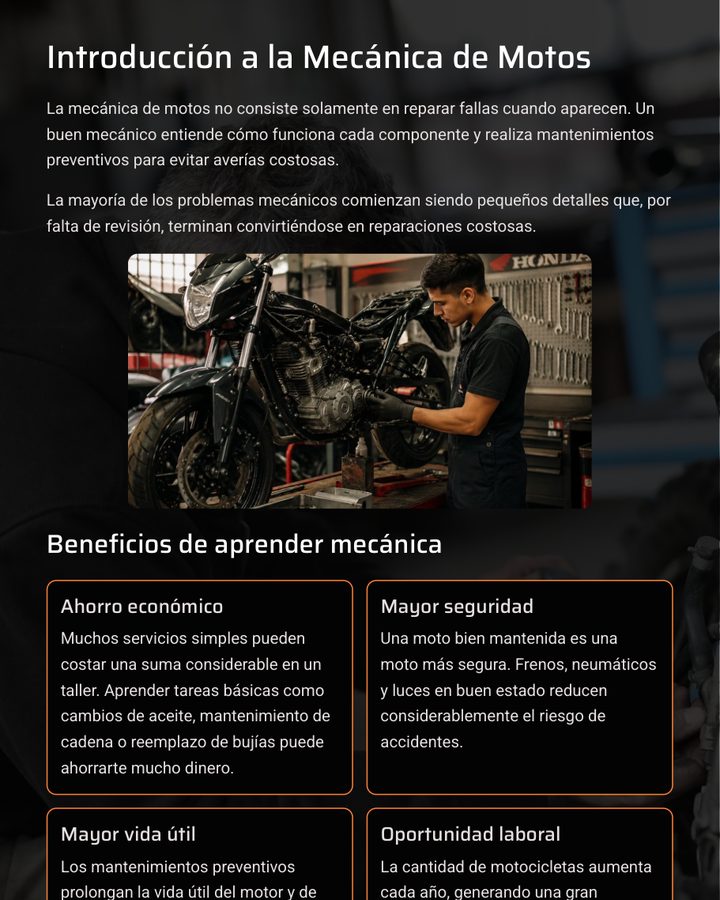 Introducción y beneficios de aprender mecánica